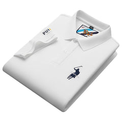 Fashionable Short Sleeve Embroidered Loose POLOS