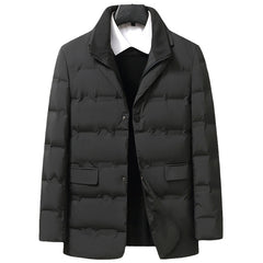 New winter fake two-piece business casual down jacket