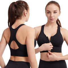 Plus size cutout beauty back zipper bra