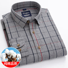 New plaid cotton shirt