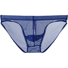 Men's Mesh Low Waist Sexy Ice Silk Briefs