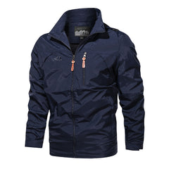 Men's New Solid Color Casual Windproof and Waterproof Jacket