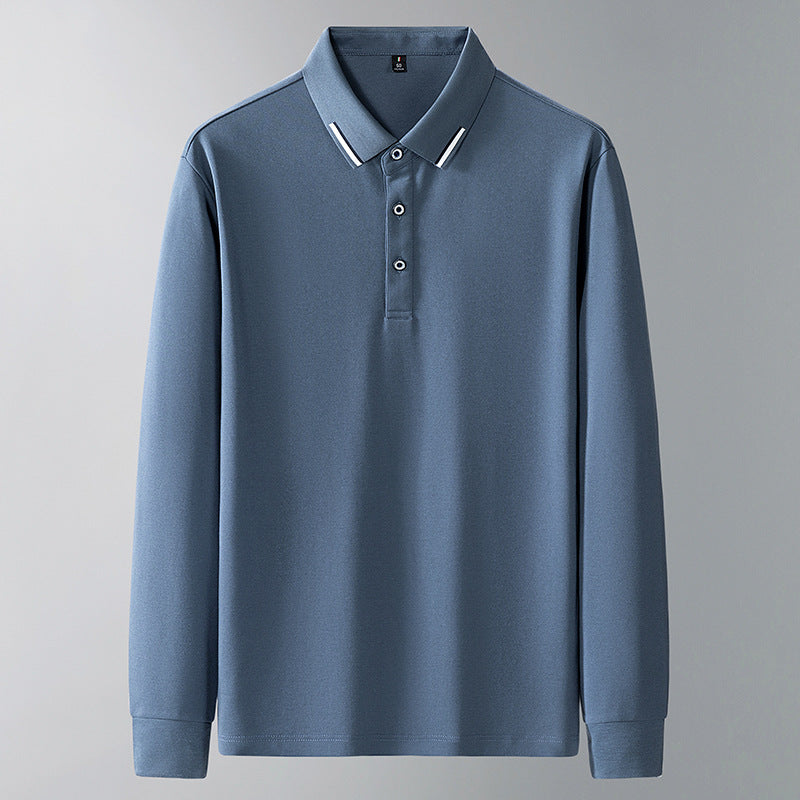 Men's High Quality Solid Color Loose Casual POLO Shirt