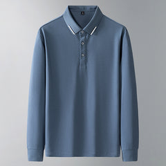 Men's High Quality Solid Color Loose Casual POLO Shirt