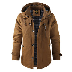 Men's New Large Size Hooded Jacket