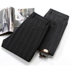 Men's New Fashion Versatile Striped Comfortable Skin-friendly High Waist Casual Pants