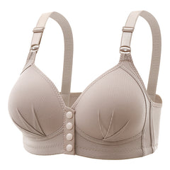 New Plus Size Front Button Wireless Bra