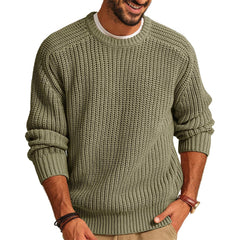 Solid Color Long Sleeve Round Neck Fashion Sweater
