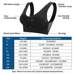Plus size fitness mesh back bra