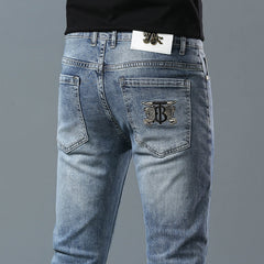New high-end embroidered casual jeans