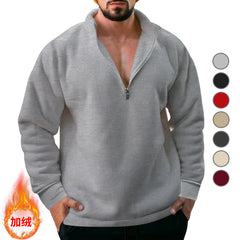 2023 New Winter Men's Velvet Half-zip Top