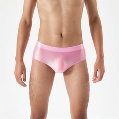 Men's Glossy Silky Transparent High Elastic Briefs