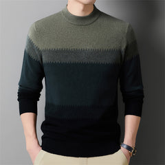 2024 New Contrast Striped Pure Wool Sweater