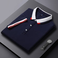 Men's Lapel Cotton Polo Shirt