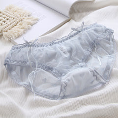 Breathable mesh lace panties