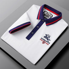 Men's Embroidery Casual Loose All-match POLO Shirt
