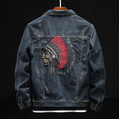 Embroidered denim jacket