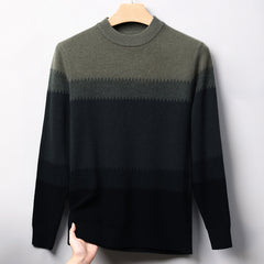 2024 New Contrast Striped Pure Wool Sweater