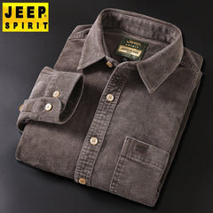 Corduroy loose solid color fashionable casual top