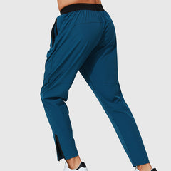 Men's Running Sports Pants Loose Quick Dry Woven Fitness Pants Zipper Cuff Pants Elastic Casual Pants