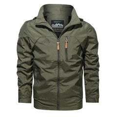 Men's New Solid Color Casual Windproof and Waterproof Jacket