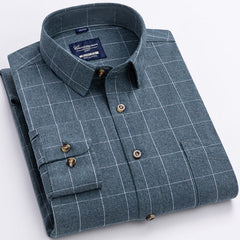 New plaid cotton shirt