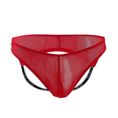 Men's Sexy Mesh Transparent Hip Lifting Sports Thong