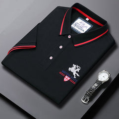 Men's Embroidery Casual Loose All-match POLO Shirt