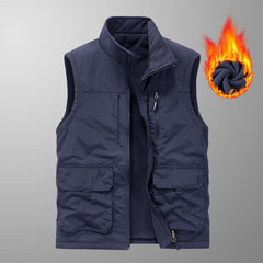 Men's High-end Double-sided Polar Fleece Waterproof Warm Vest