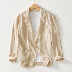 Business Casual Cotton Linen Suit Jacket
