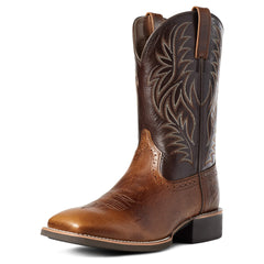 Men's High-top Retro Embroidered Carved Patchwork Western Cowboy Boots