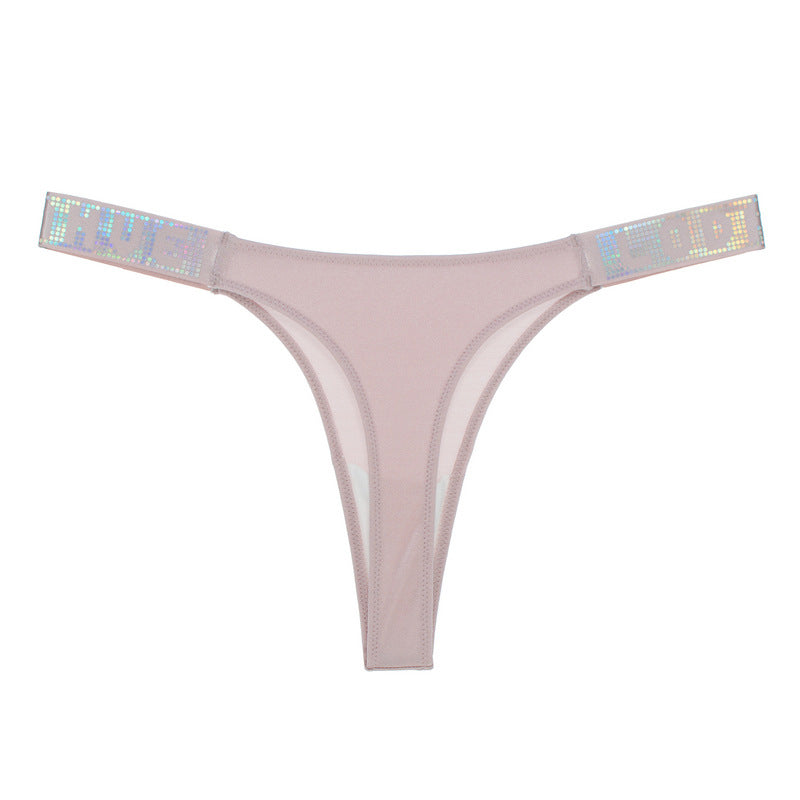 New low waist sequined thong