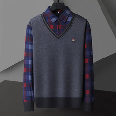 New men's fleece thickened warm shirt
