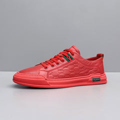 Men's Cowhide Casual Breathable Genuine Leather Sneakers
