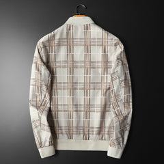 2023 New Men's Plaid Print Casual Jacket