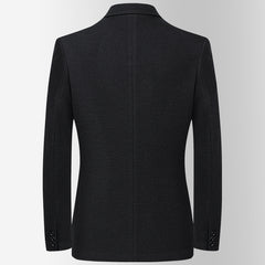 Knitted jacquard slim fit and iron-free casual Blazer