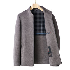 Men's Casual Stand Collar Woolen Jacket Coat