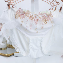 Japanese New Versatile Lace Breathable Embroidered Strappy Cute Briefs