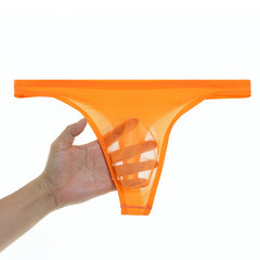 Men's Ultra-thin Mesh Ice Silk Seamless Breathable Quick-drying Sexy Sports Thong