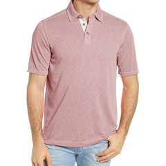 Men's Lapel Cotton Casual Color Block POLO Shirt