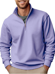 Men's Casual Stand Collar Zipper Sports Sweatshirt