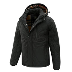 Men's Winter Warm Plaid Parka Jacket