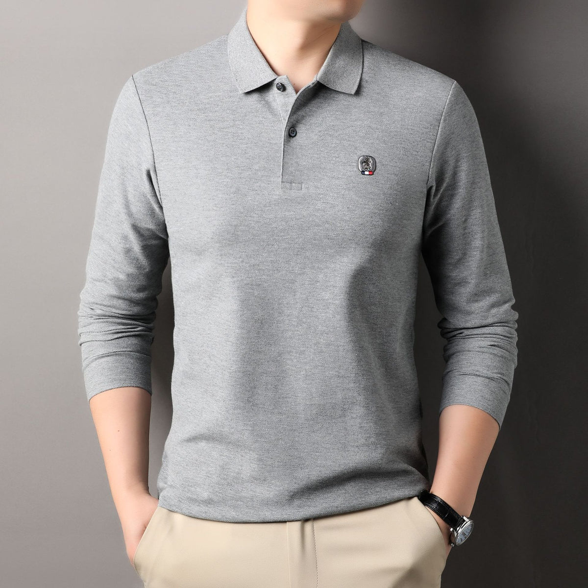 Men's Pure Cotton Business Casual Polo Shirt