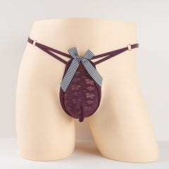 Men's Sexy Bow Ring Thong