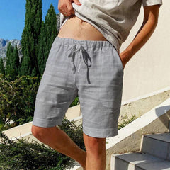 Men's Loose Cotton and Linen Breathable Sports Casual Shorts