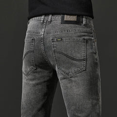 Men's New High-end Stretch Straight Cotton Casual Jeans