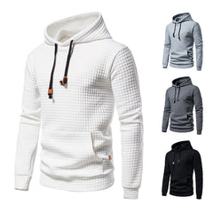 Men's Casual Pullover Jacquard Hooded Jacket