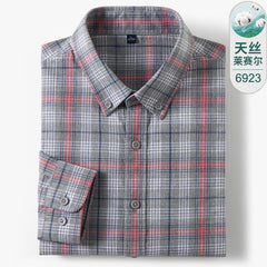 Men's High-end Business Casual Cotton Plaid Shirt