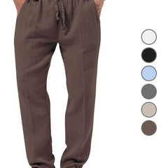 Men's Large Solid Color Loose Straight Casual Pants