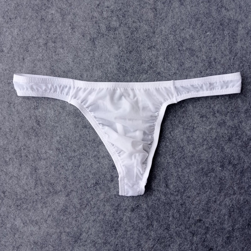 Low Waist Sexy Transparent Ice Silk Thong